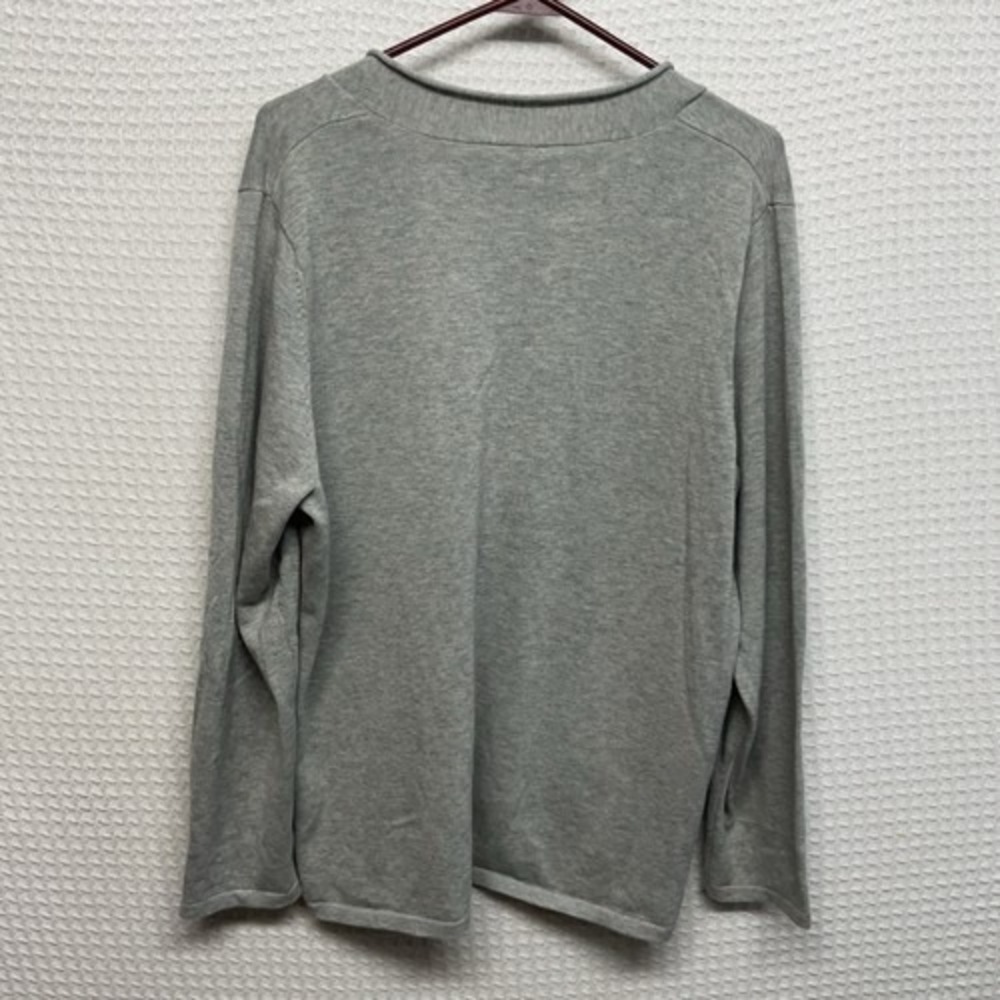 J. Jill Gray Knit Side Slit V-Neck Sweater Pullover Women 2X China - Picture 5 of 7